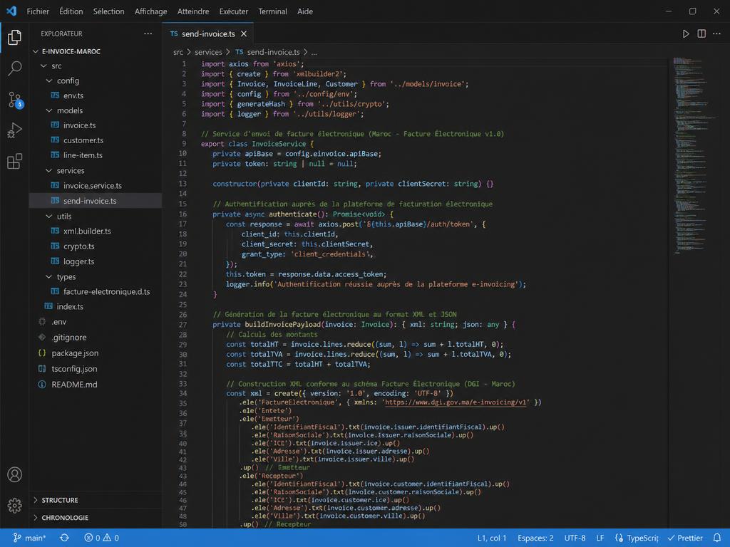 Code d'automatisation de traitement et d'envoi de documents de facturation